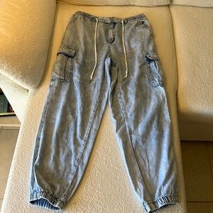 Denim joggers